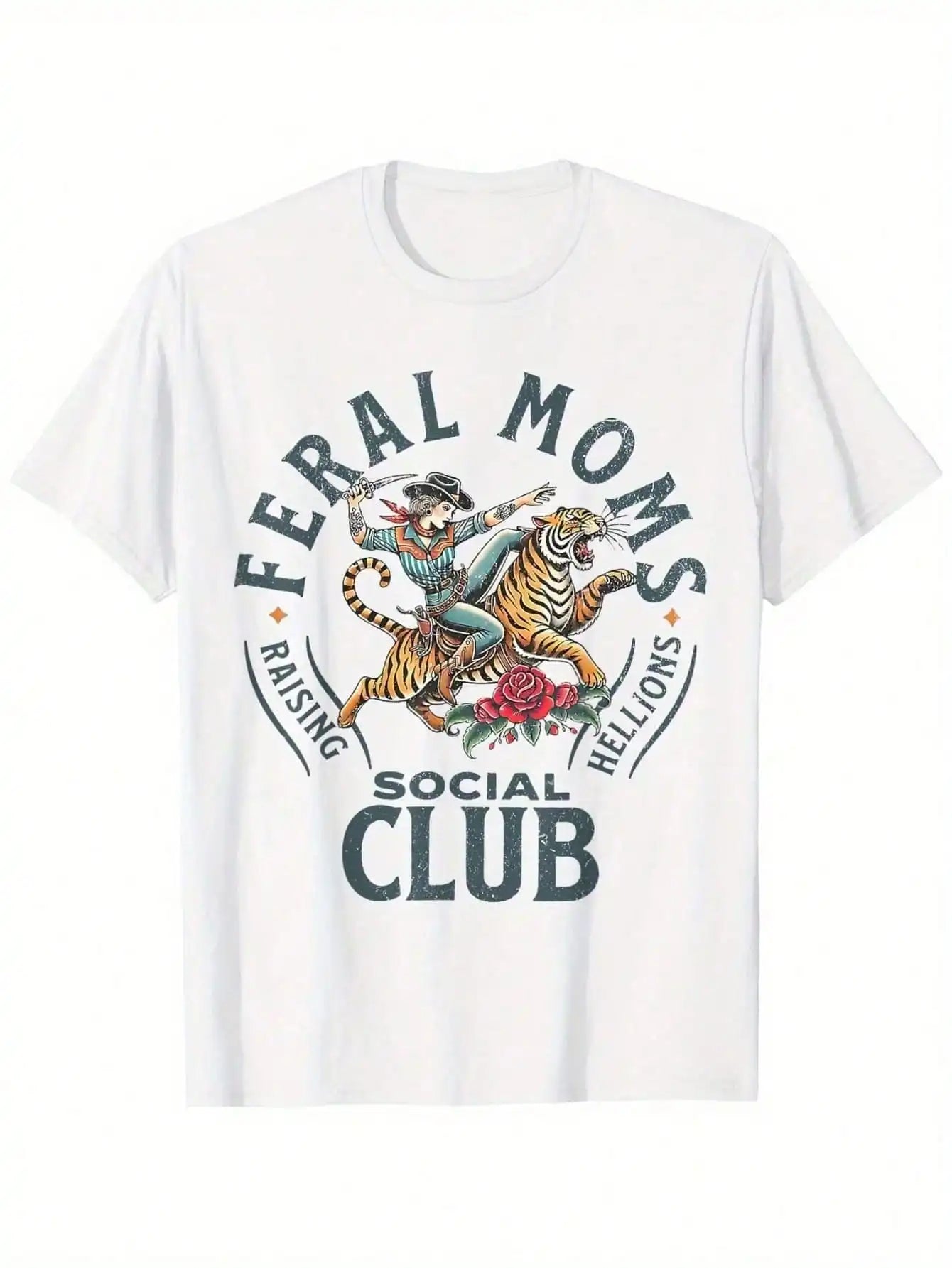 Feral Moms Social Club - Trendy Mom T-Shirt, Stylish Apparel for Moms