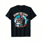 1pc Men's Skeleton Dad Joke T-Shirt - 180g Soft Cotton, Casual Printed Tee with Slight Stretch for Father's Day, Christmas