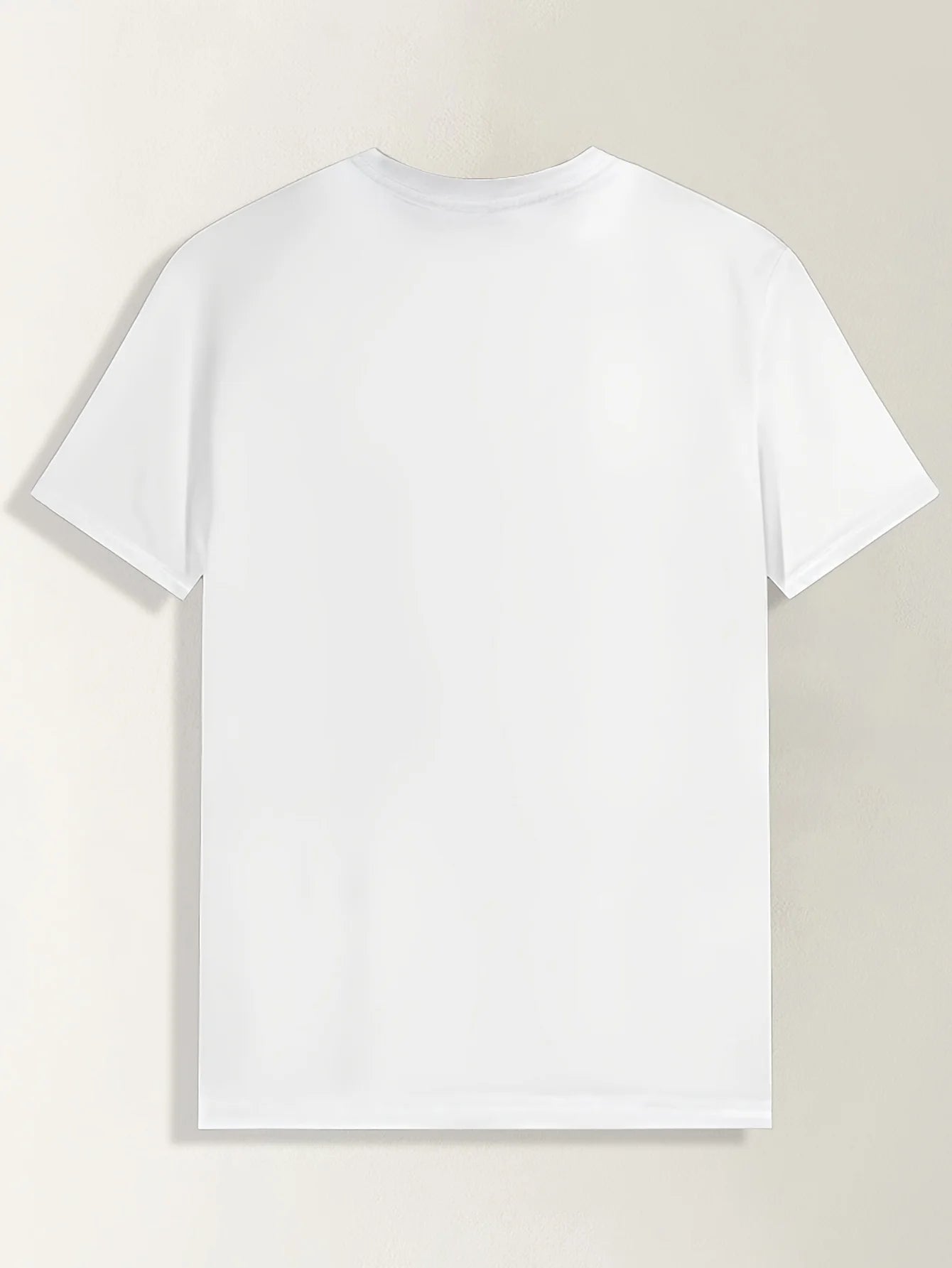 1pc Men'S Summer Casual Crew Neck T-Shirt, 100% Polyester Knit Fabric with Slight Stretch